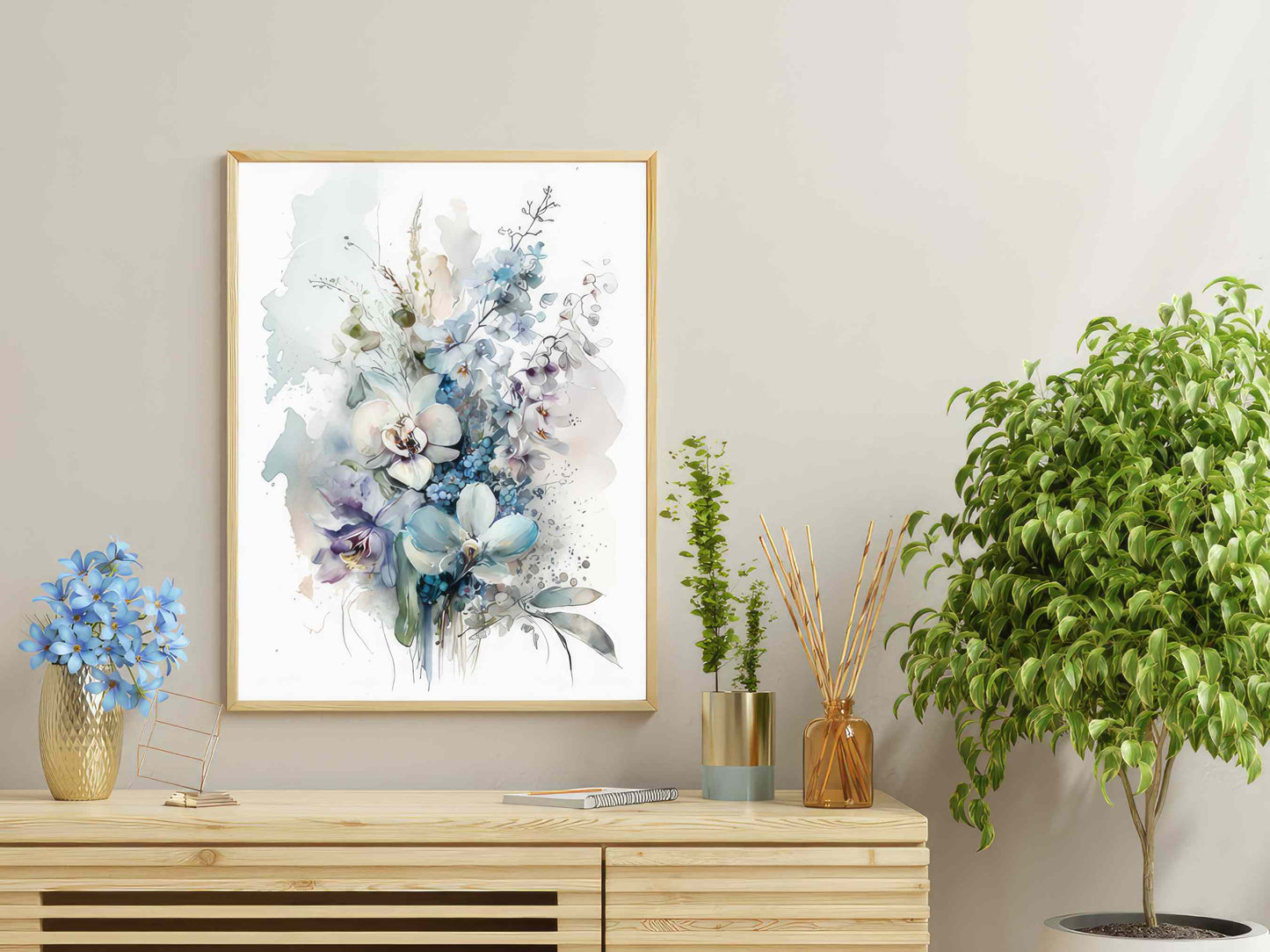 Lyseblå Blomsterpragt